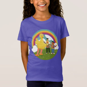 Vintage Sesamstraße Freunde Regenbogen T-Shirt
