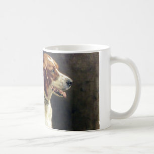 Vintage Setter-Malerei Kaffeetasse