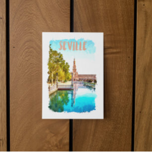 Vintage Sevilla Spanien Andalusien Postkarte