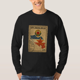Vintage SFR Jugoslawien Briefmarken Design T-Shirt