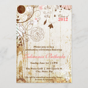Vintage Shabby Chic Floral Invitation