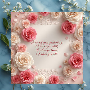 Vintage Shabby Chic Pastellrosen Seelenverwandte Z