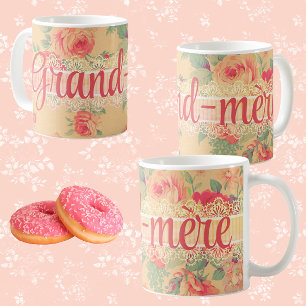 Vintage Shabby Chic Personnalisé Grand-Mère Mug
