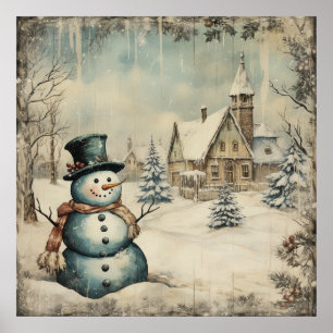 Vintage-Shabby-Chic-Plakat Poster