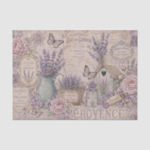 Vintage Shabby Chic Provence Französischer Lavende Seidenpapier