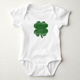 Vintage Shamrock Baby Strampler