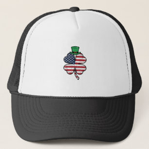 Vintage Shamrock-Flagge St. Patrick's Day Truckerkappe