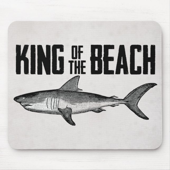 Vintage Shark Strand König Mousepad (Vorne)
