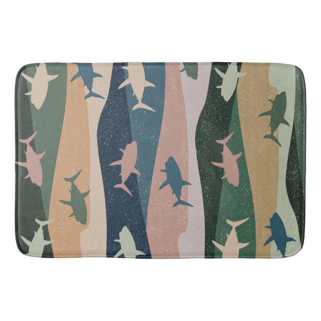 VINTAGE SHARK WAVE BADEMATTE (Vorderseite)