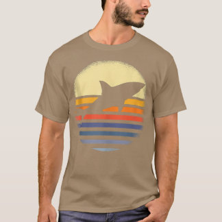 Vintage SharkRetro Shark Lover Gift Shark Sunset T-Shirt