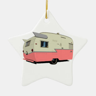 Vintage Shasta Anhänger-Feiertags-Verzierung Keramik Ornament