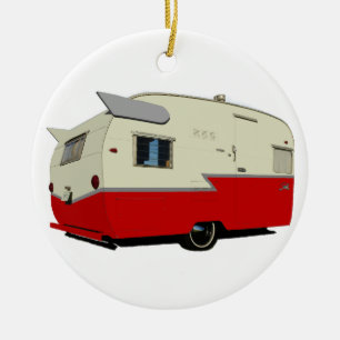 Vintage Shasta Feiertags-Verzierung Keramikornament
