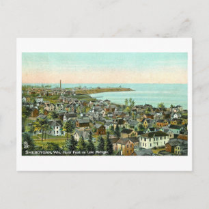 Vintage Sheboygan, Wisconsin Postkarte