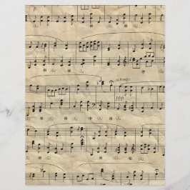 Vintage Sheet Music Notes Scrapbook Papier