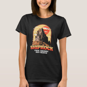 Vintage Shiprock New Mexico Grafik Vier Ecken T-Shirt