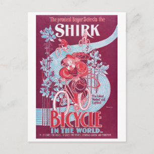 Vintage Shirk Fahrradwerbung Postkarte