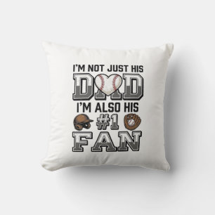 Vintage-Shirt-Design Baseball-Vater Nummer 1 Fan_1 Kissen