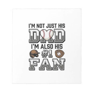 Vintage-Shirt-Design Baseball-Vater Nummer 1 Fan_1 Notizblock
