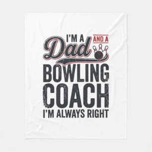 Vintage-Shirt-Design: Dad-Bowling-Coach hat immer Fleecedecke