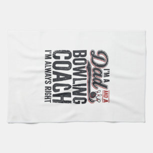Vintage-Shirt-Design: Dad Bowling Coach hat immer Geschirrtuch