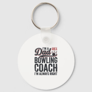 Vintage-Shirt-Design: Dad Bowling Coach hat immer Schlüsselanhänger