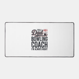 Vintage-Shirt-Design: Dad-Bowling-Coach hat immer Schreibtischunterlage