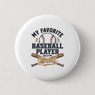 Vintage-Shirt-Design Lieblingsspieler Baseball-Vat Button