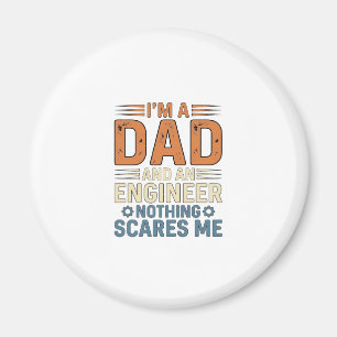 Vintage-Shirt-Design Papa Ingenieur Nichts Schreck Magnet