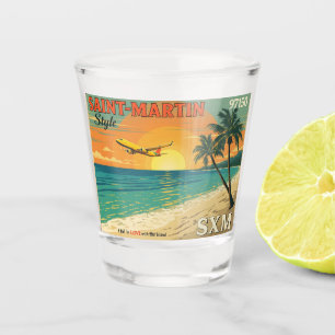 Vintage-Shotglas Saint-Martin SXM 97150 Schnapsglas