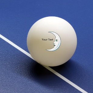 Vintage sichelförmige weiße tischtennisball