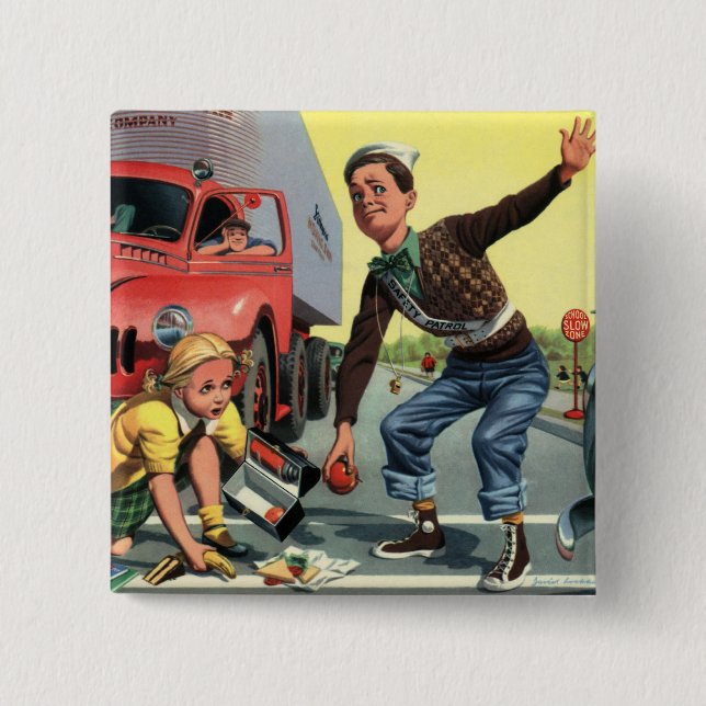 Vintage Sicherheitspatrouille Button (Vorderseite)