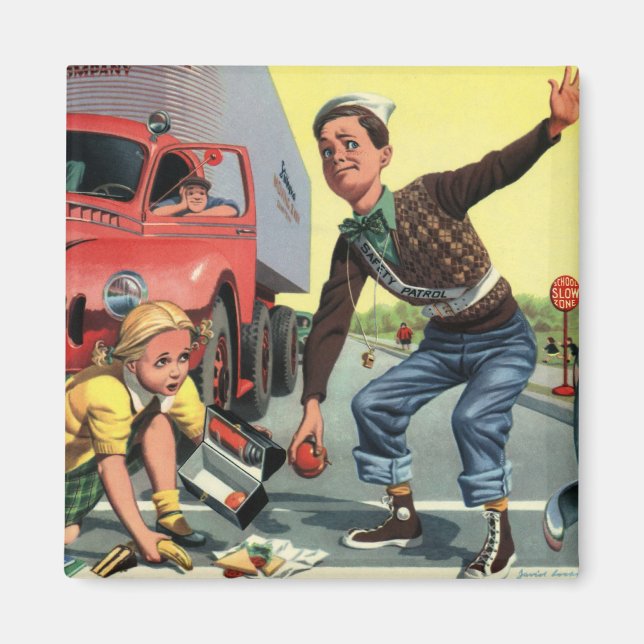 Vintage Sicherheitspatrouille Magnet (Vorne)