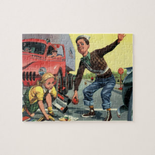 Vintage Sicherheitsstreife Fußgängerüberwachung hi