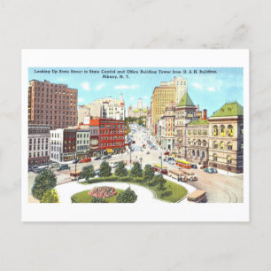 Vintage Sicht auf Albany, New York, Postkarte