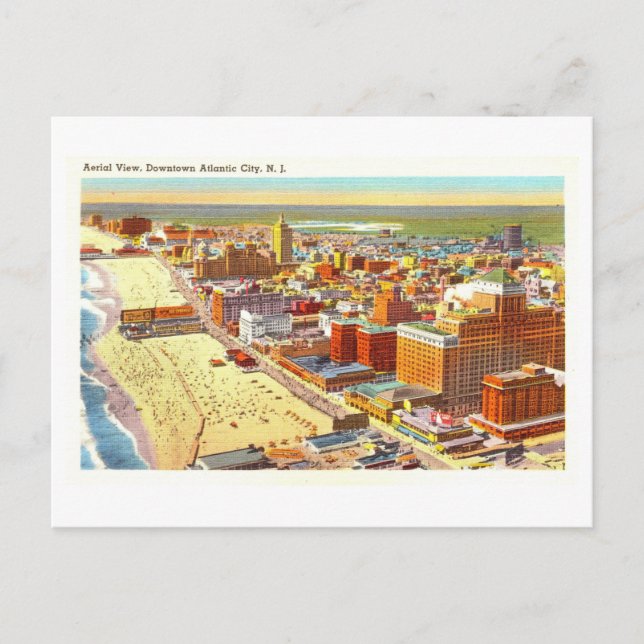 Vintage Sicht auf Atlantic City, New Jersey, Postkarte (Vorderseite)