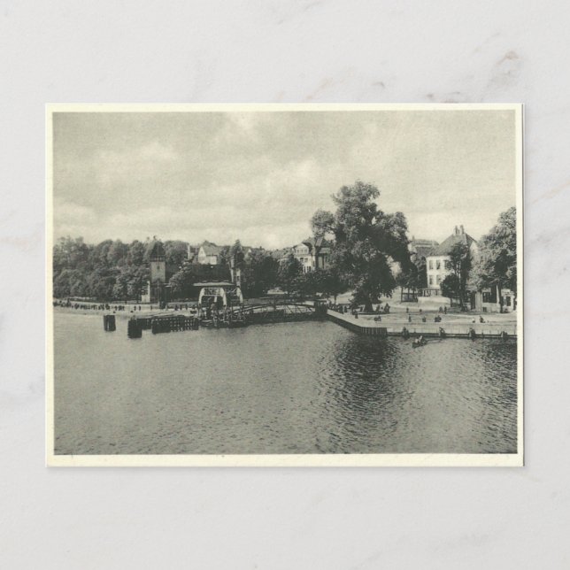 Vintage Sicht auf Bremen/Vegesack Postkarte (Vorderseite)