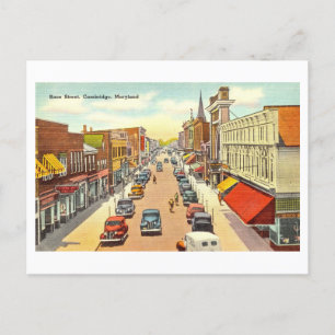 Vintage Sicht auf Cambridge, Maryland, Postkarte