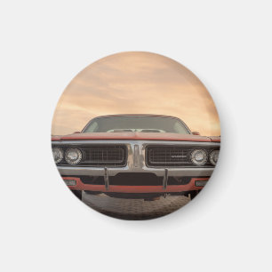 Vintage Sicht auf den Sonnenuntergang im klassisch Magnet
