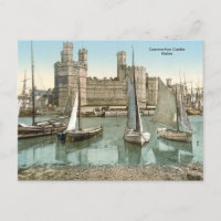 Vintage Sicht Caernarfon Castle, Wales