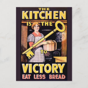 Vintage-Siegposter aus dem Ersten Weltkrieg Postkarte