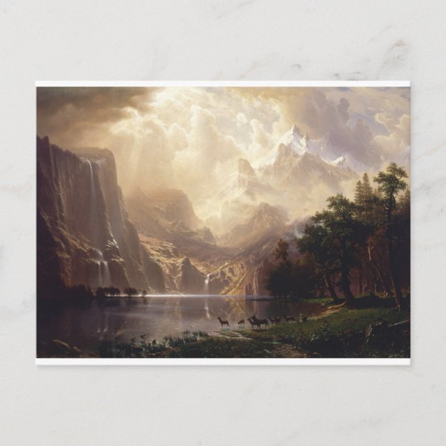 Vintage Sierra Nevada von Bierstadt Postkarte (Vorderseite)