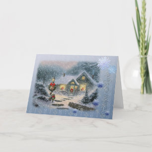 Vintage Silent Night Feiertagskarte