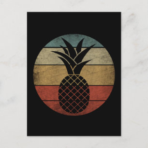 Vintage-Silhouette Ananas  Postkarte