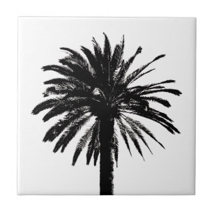 Vintage Silhouette der Palme benutzerdefinierte Ke Fliese