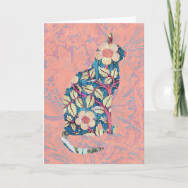 Vintage Silhouette Flora und Fauna Art Card Karte