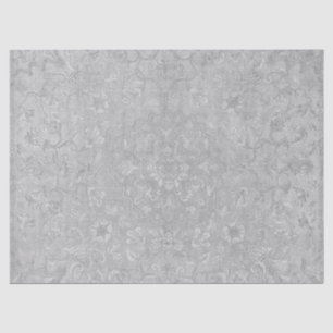 Vintage Silver Floral Medallion Decoupage Verziert Seidenpapier