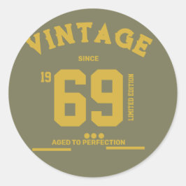 Vintage Since Limited Edition Runder Aufkleber
