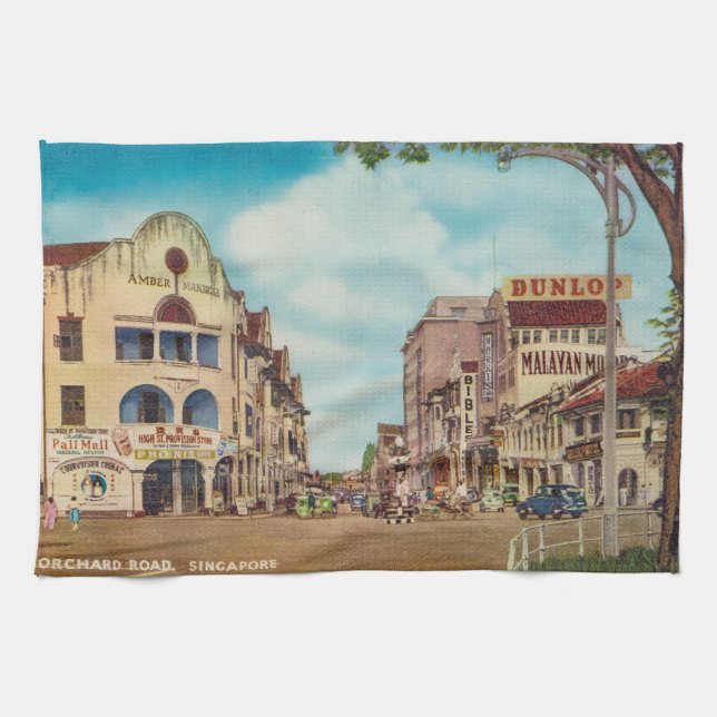Vintage Singapore Kitchen Towel Geschirrtuch (Horizontal)