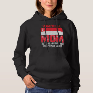 Vintage Singapurer Mutter Singapur-Flagge für Mutt Hoodie