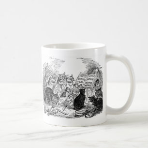 Vintage Singing Cats Kaffeetasse